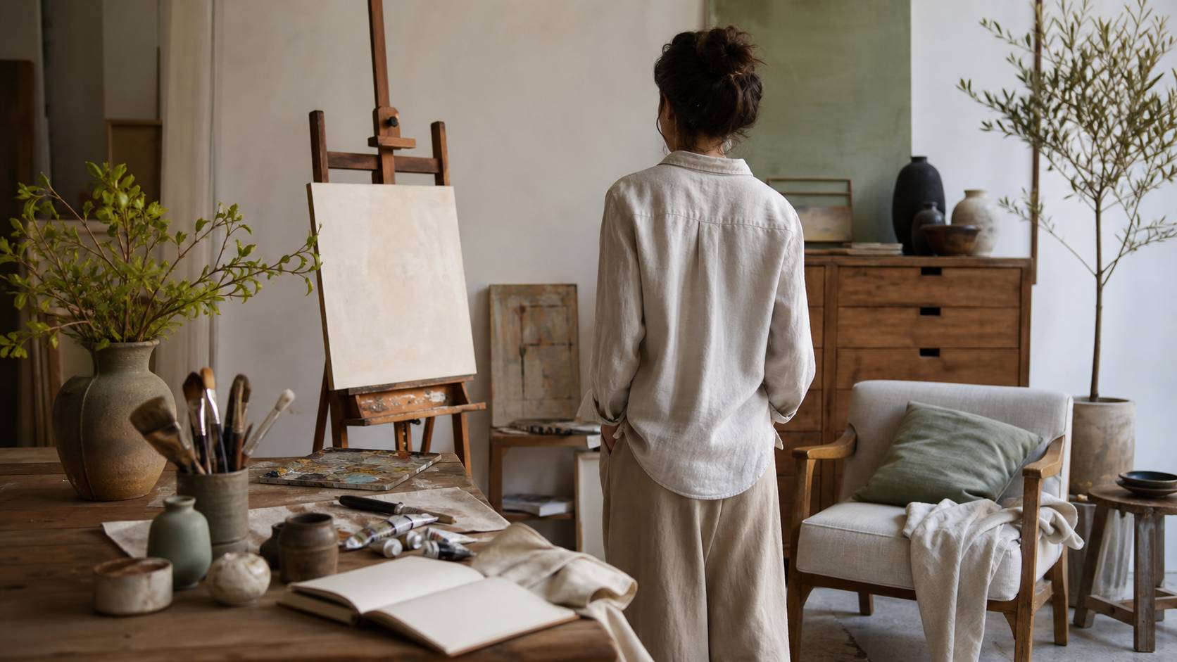 Peintre autodidacte ou académique : deux parcours, deux regards, Peintre autodidacte ou académique : poser