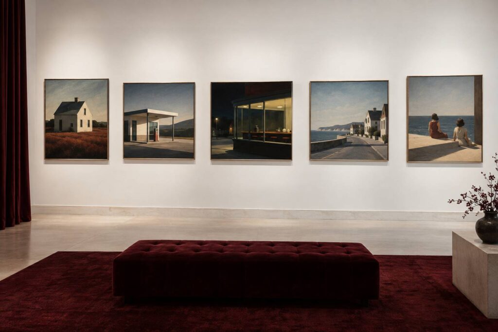 Illustration éditoriale du sujet : Edward Hopper : Plongée au cœur de 5 chefs-d'œuvre incontournables