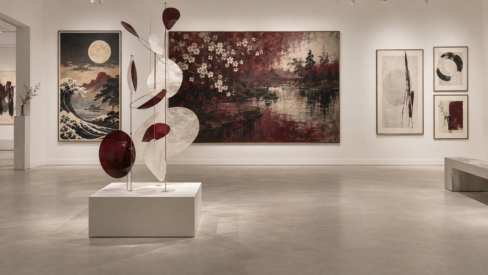 Illustration éditoriale du sujet : Mondes flottants : du Japonisme aux courants de l'art contemporain