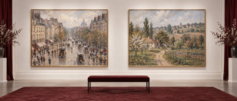 Pissarro : l&rsquo;artiste entre villes vibrantes et paysages champêtres