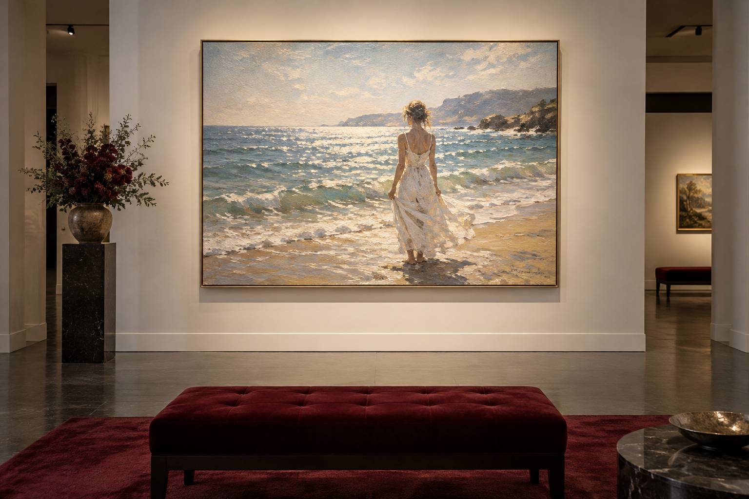 Illustration éditoriale du sujet : Sorolla et la magie de la lumière : l'art capturé au rythme des vagues