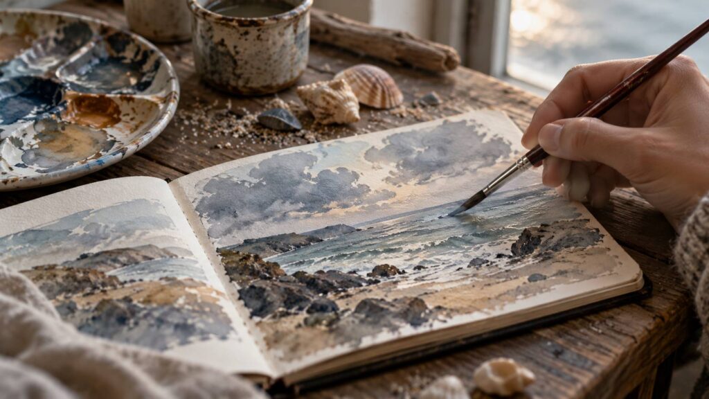 Illustration de détail sur le sujet : Eugène Boudin : Voyage au cœur des paysages qui ont façonné son art